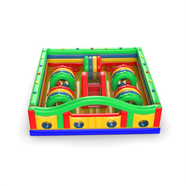 Parco giochi gonfiabile con ostacoli