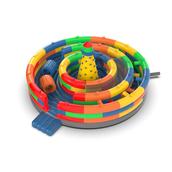 Rotondo parco giochi gonfiabile Mattoncini Colorati