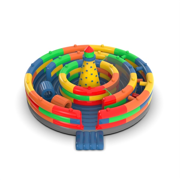 Rotondo parco giochi gonfiabile Mattoncini Colorati