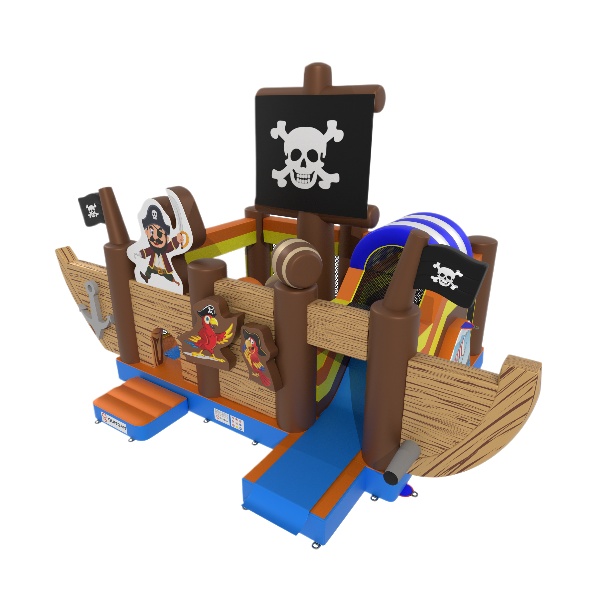 Parco giochi gonfiabile nave a tema pirati