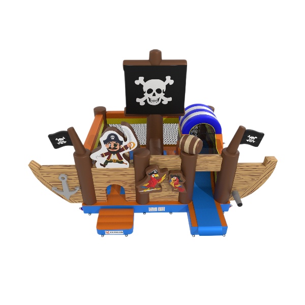 Parco giochi gonfiabile nave a tema pirati