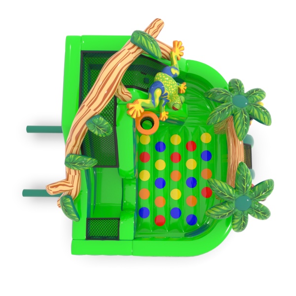 Parco giochi gonfiabile ranocchietta a tema giungla