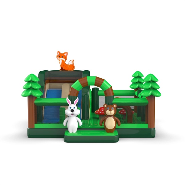 Parco giochi gonfiabile 6x6 a tema foresta