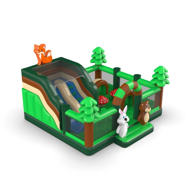 Parco giochi gonfiabile 6x6 a tema foresta