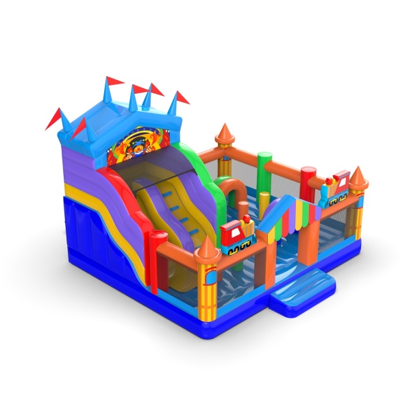 Parco giochi gonfiabile 6x6 a tema luna park