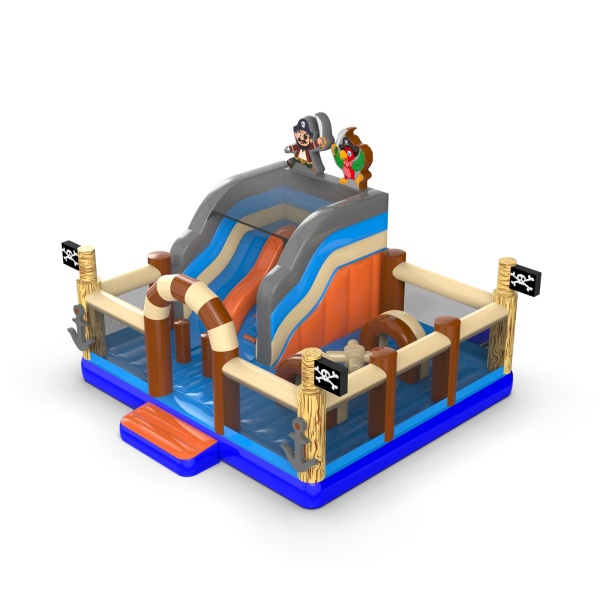 Parco giochi gonfiabile 6x6 a tema pirati