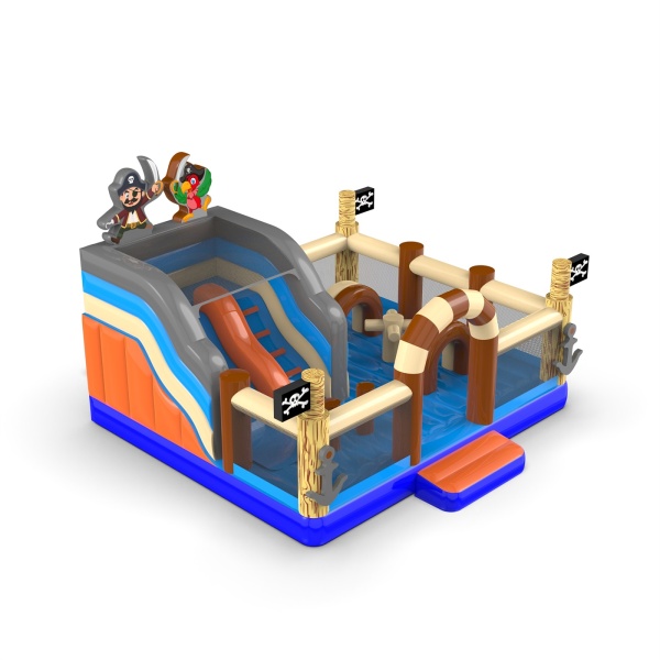 Parco giochi gonfiabile 6x6 a tema pirati