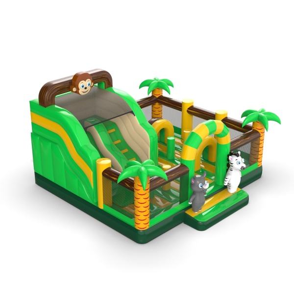Parco giochi gonfiabile 6x6 a tema giungla