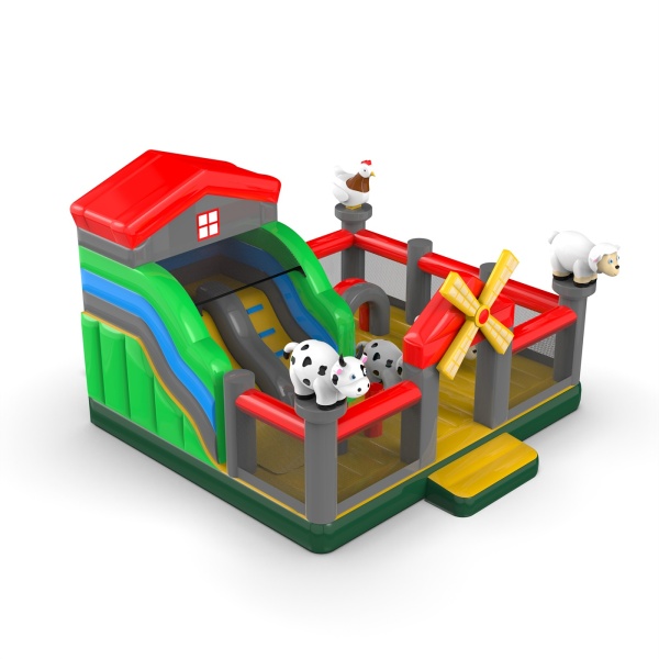 Parco giochi gonfiabile 6x6 a tema fattoria