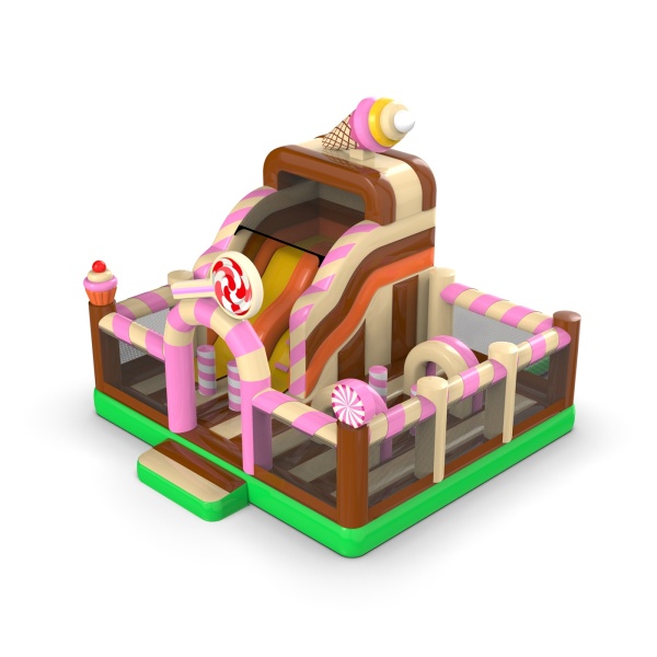 Parco giochi gonfiabile 6x6 a tema caramelle