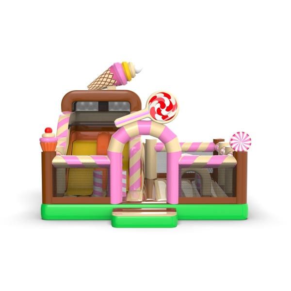 Parco giochi gonfiabile 6x6 a tema caramelle