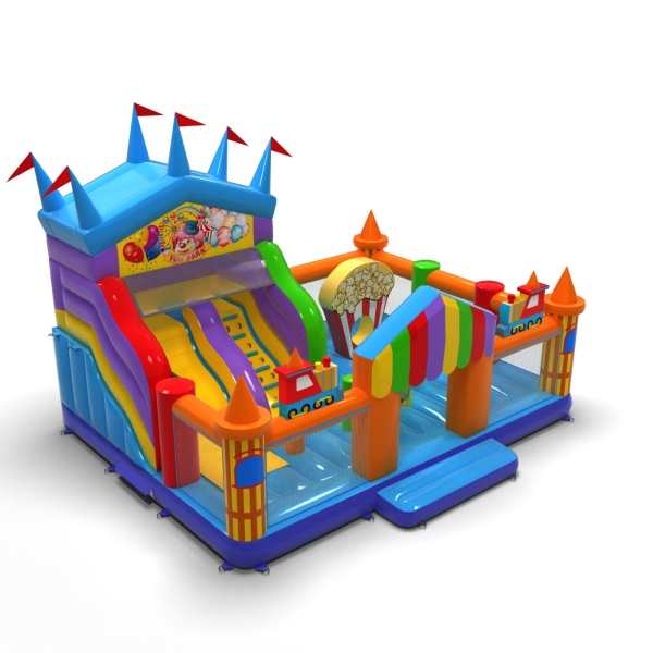Parco giochi gonfiabile 8x6 a tema luna park
