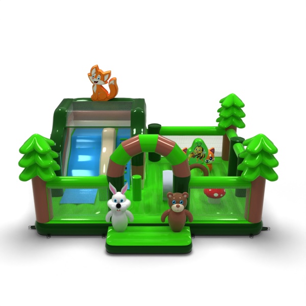 Parco giochi gonfiabile 8x6 a tema foresta