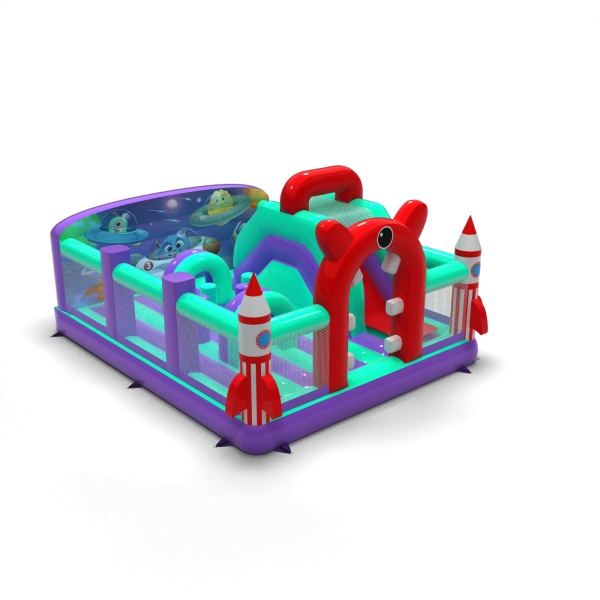 Parco giochi gonfiabile 6x5 - tema spaziale combo