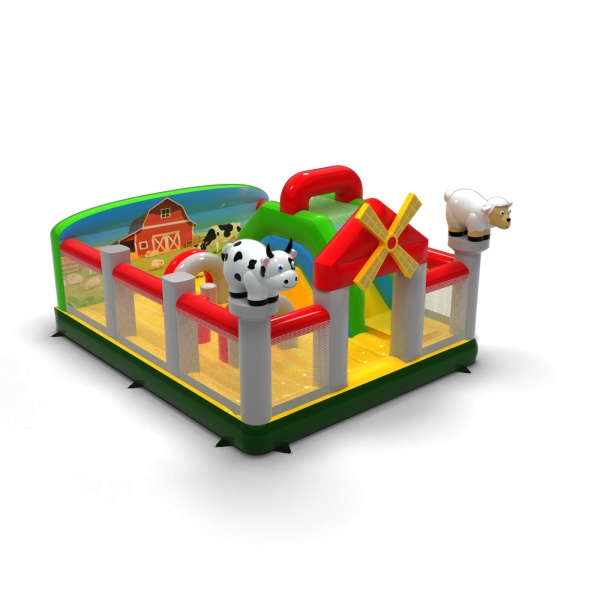 Parco giochi gonfiabile 6x5 a tema fattoria