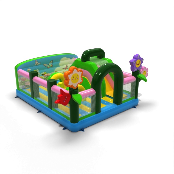 Parco giochi gonfiabile 6x5 a tema primaverile