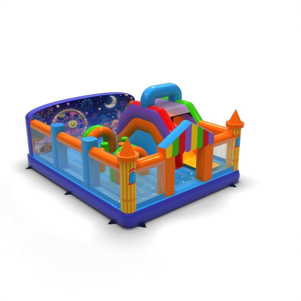 Parco giochi gonfiabile 6x5 a tema luna park