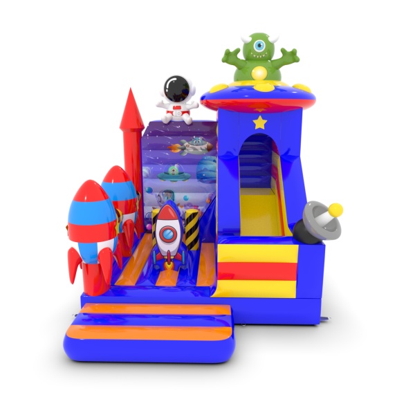 Gonfiabile con scivolo - Combo a tema spazio