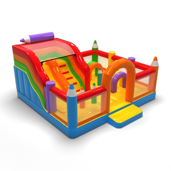 Parco giochi gonfiabile 6x6 a tema matite