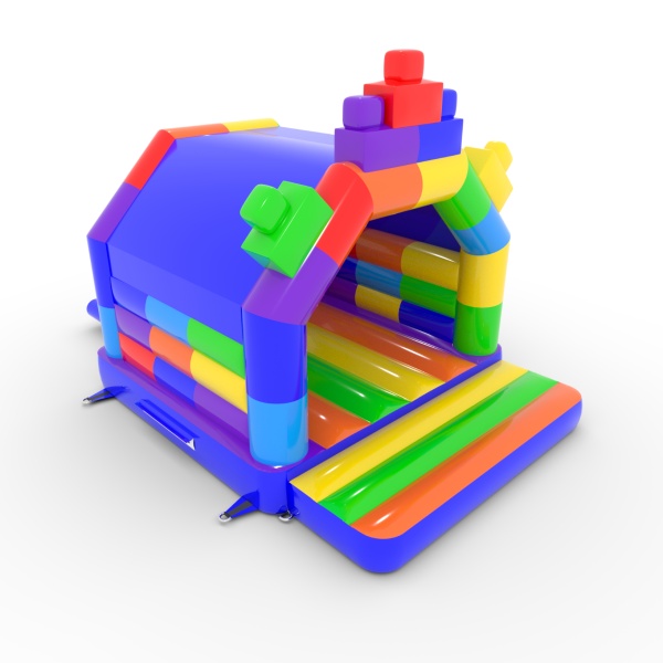 Castello gonfiabile 4,5x3,6 a tema blocchi colorati