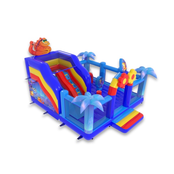 Parco giochi gonfiabile 6x6 a tema mondo magico