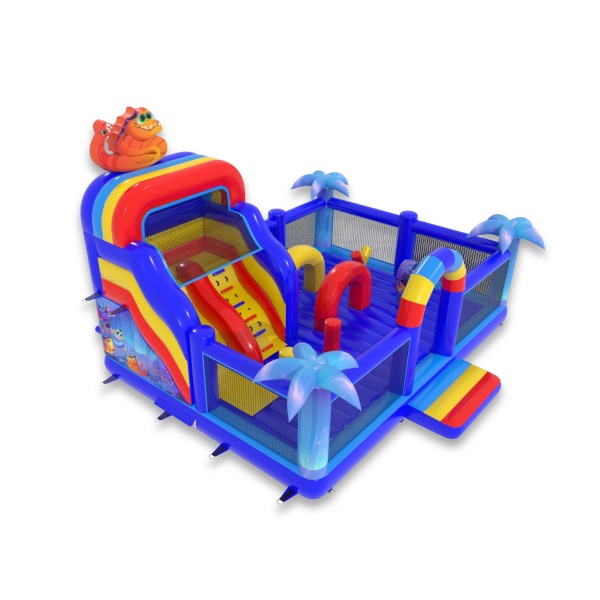 Parco giochi gonfiabile 8x6 a tema mondo magico