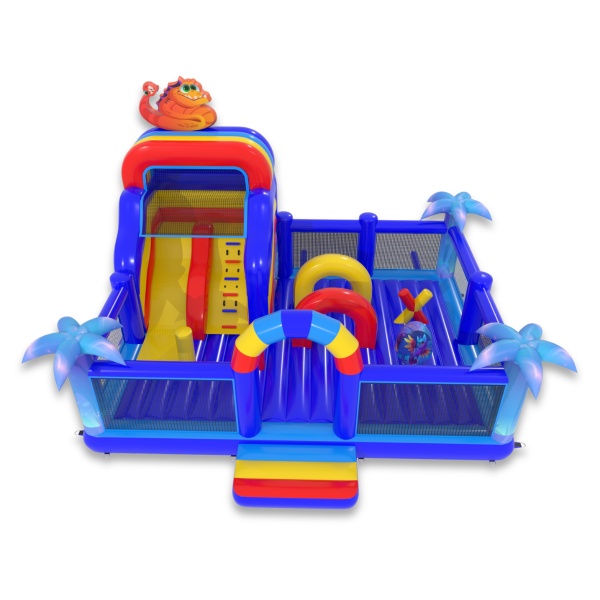 Parco giochi gonfiabile 8x6 a tema mondo magico