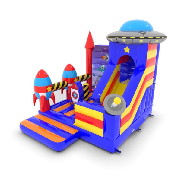 Castello con scivolo 5x4 m a tema spazio