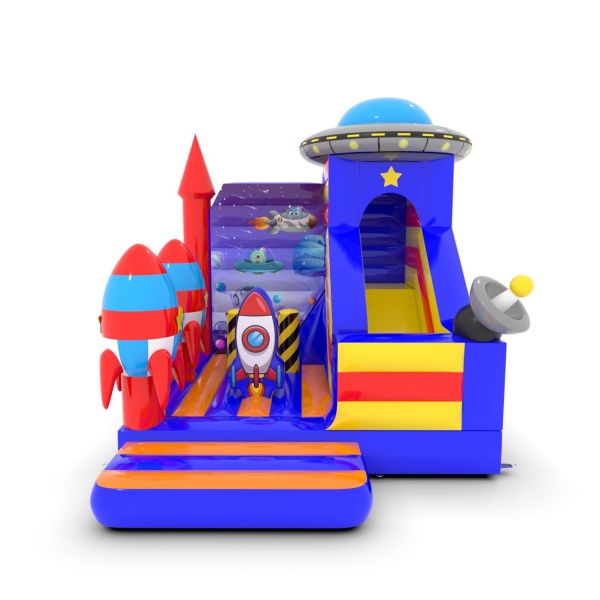 Castello con scivolo 5x4 m a tema spazio