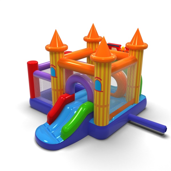 Piccolo castello gonfiabile con vasca asciutta con palline per bambini - luna park