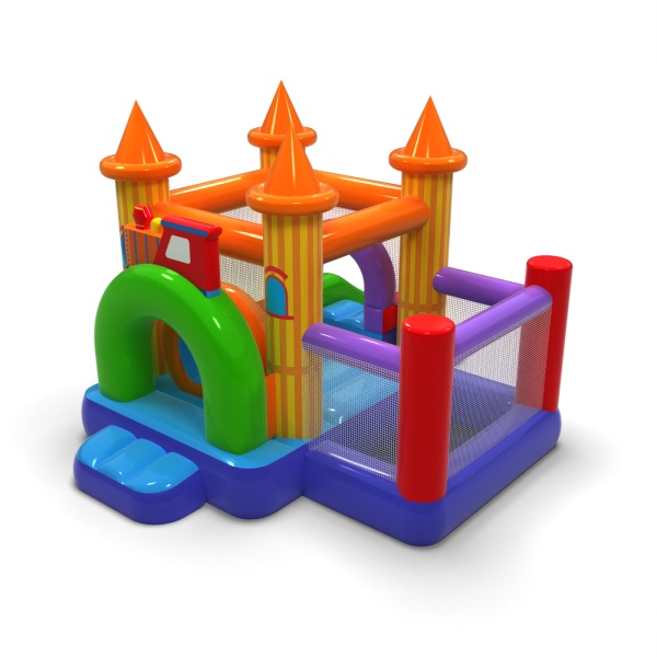 Piccolo castello gonfiabile con vasca asciutta con palline per bambini - luna park