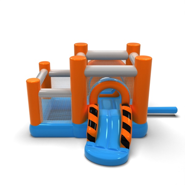 Piccolo castello gonfiabile con vasca asciutta con palline per bambini - classico