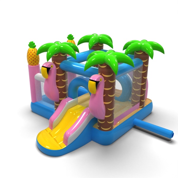 Piccolo castello gonfiabile con vasca asciutta con palline per bambini - hawaiano