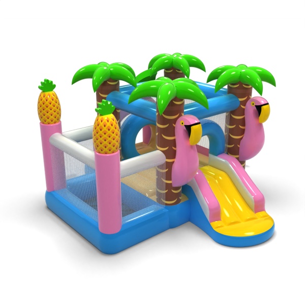 Piccolo castello gonfiabile con vasca asciutta con palline per bambini - hawaiano