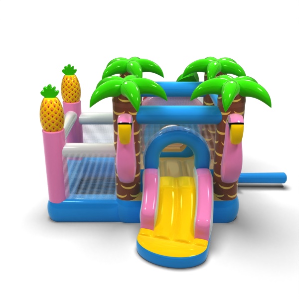 Piccolo castello gonfiabile con vasca asciutta con palline per bambini - hawaiano