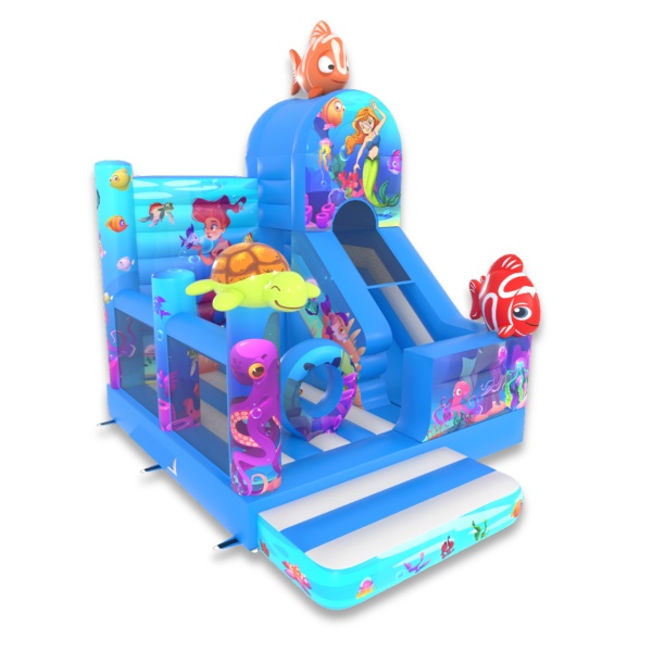 Gonfiabile con scivolo combo a tema marino