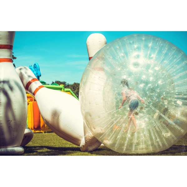 SET di birilli gonfiabili da 2 m per Human Bowling - 6 pz.