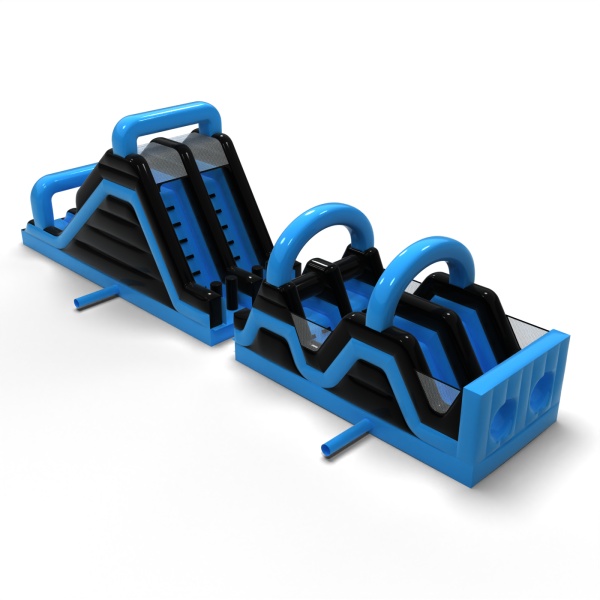 Percorso a ostacoli gonfiabile Race Blu - 15 m