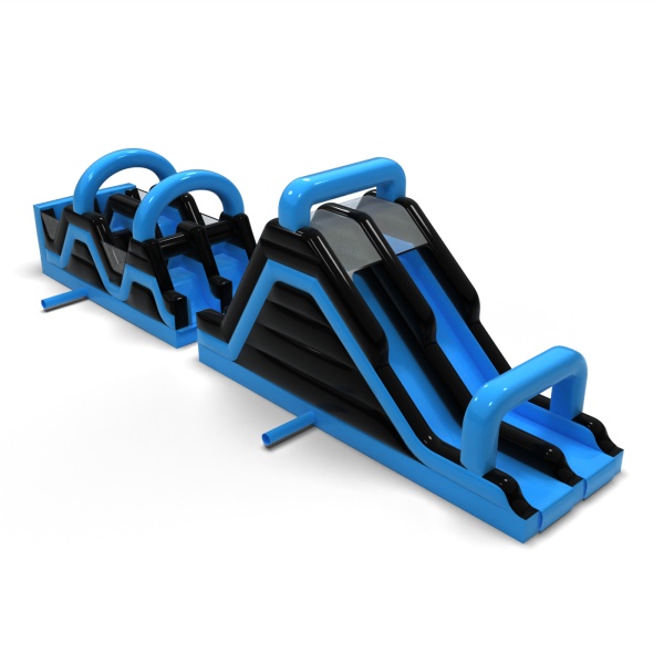 Percorso a ostacoli gonfiabile Race Blu - 15 m