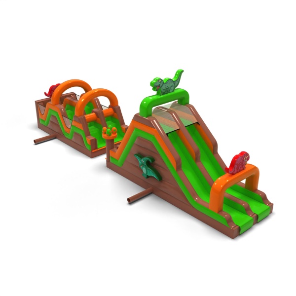 Percorso a ostacoli gonfiabile Dino - 15 m