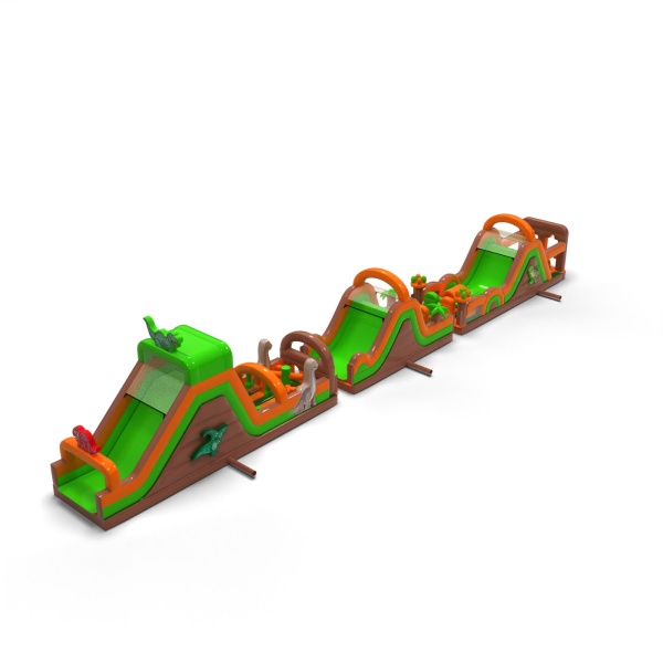 Percorso a ostacoli gonfiabile Dino - 30 m