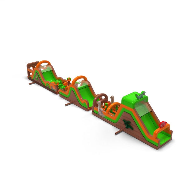 Percorso a ostacoli gonfiabile Dino - 30 m