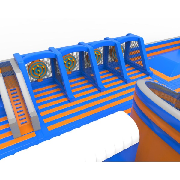 Parco gonfiabile divertimenti a tema blu-arancione