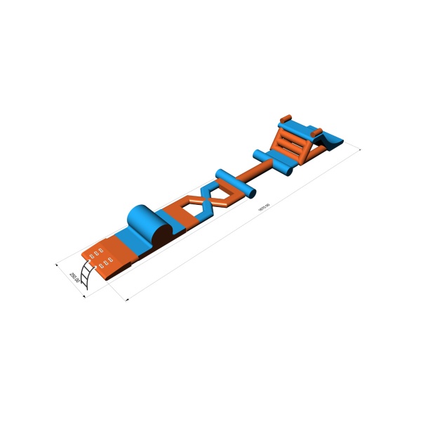 Percorso a ostacoli acquatico Téssera (16,7 x 2,5 m)