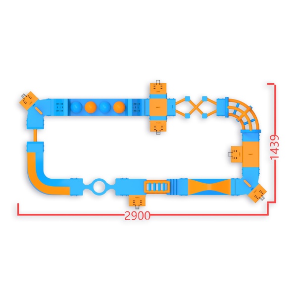 Parco acquatico gonfiabile Poseidon (29 x 14 m)