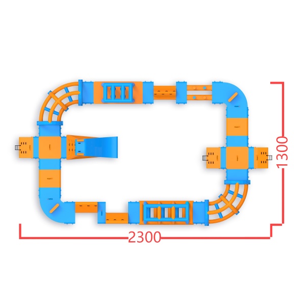 Parco acquatico gonfiabile Omikron (23 x 13 m)