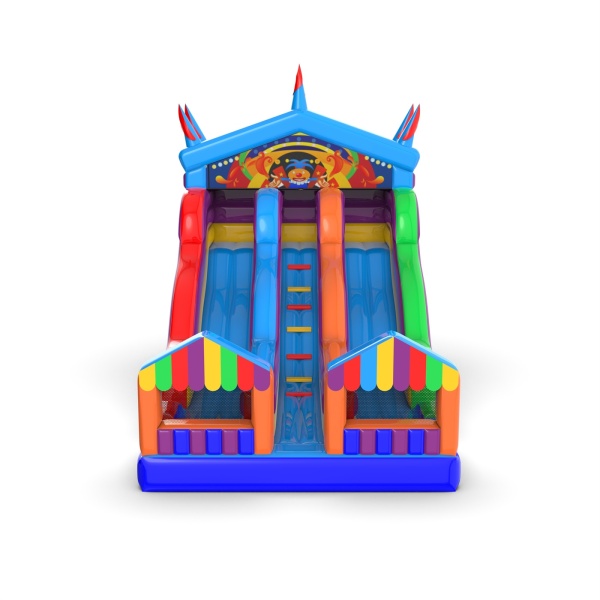 Scivolo doppio con tema luna park