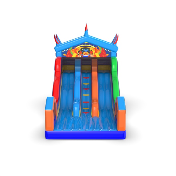 Scivolo aperto doppio a tema luna park