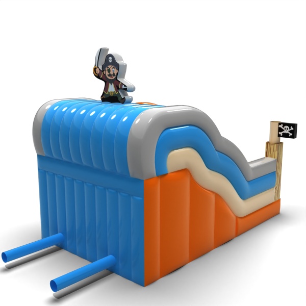 Doppio scivolo gonfiabile a tema pirata mini