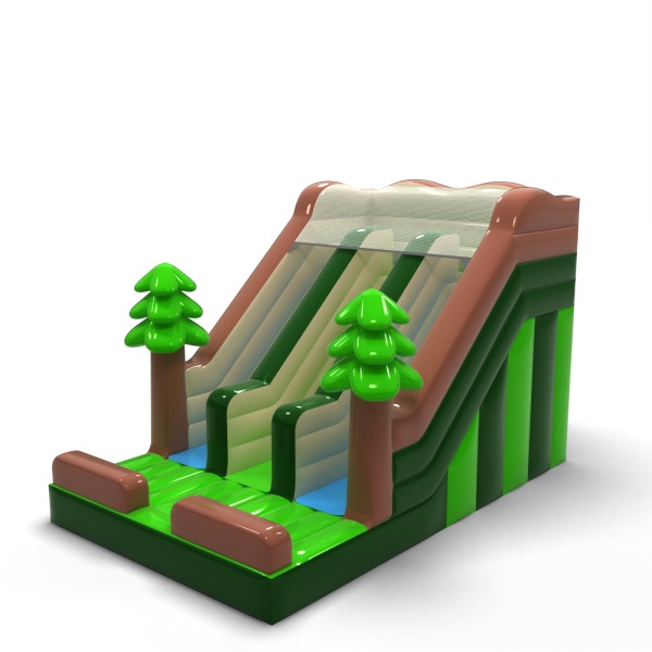 Doppio scivolo gonfiabile a tema foresta mini
